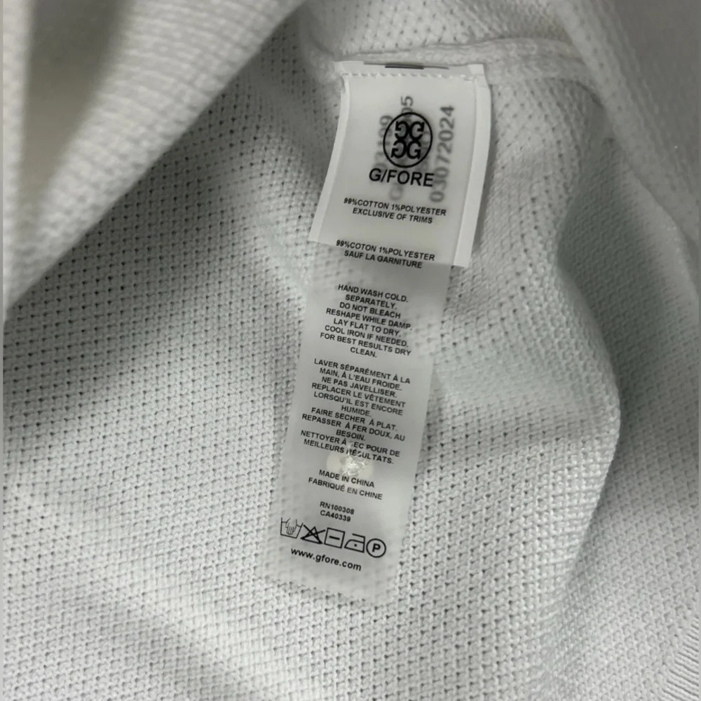 G/FORE G4 Womens Golf Dress Cotton Pique Large White - Picture 5 of 6